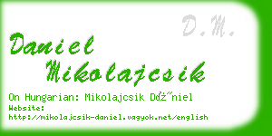 daniel mikolajcsik business card